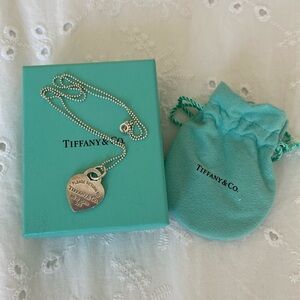 Tiffany Heart Pendant and Beaded Chain (Sterling Silver)